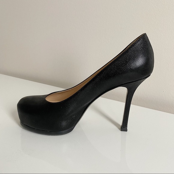 YVES SAINT LAURENT YSL Vernigolf Black Heels - Picture 8 of 10